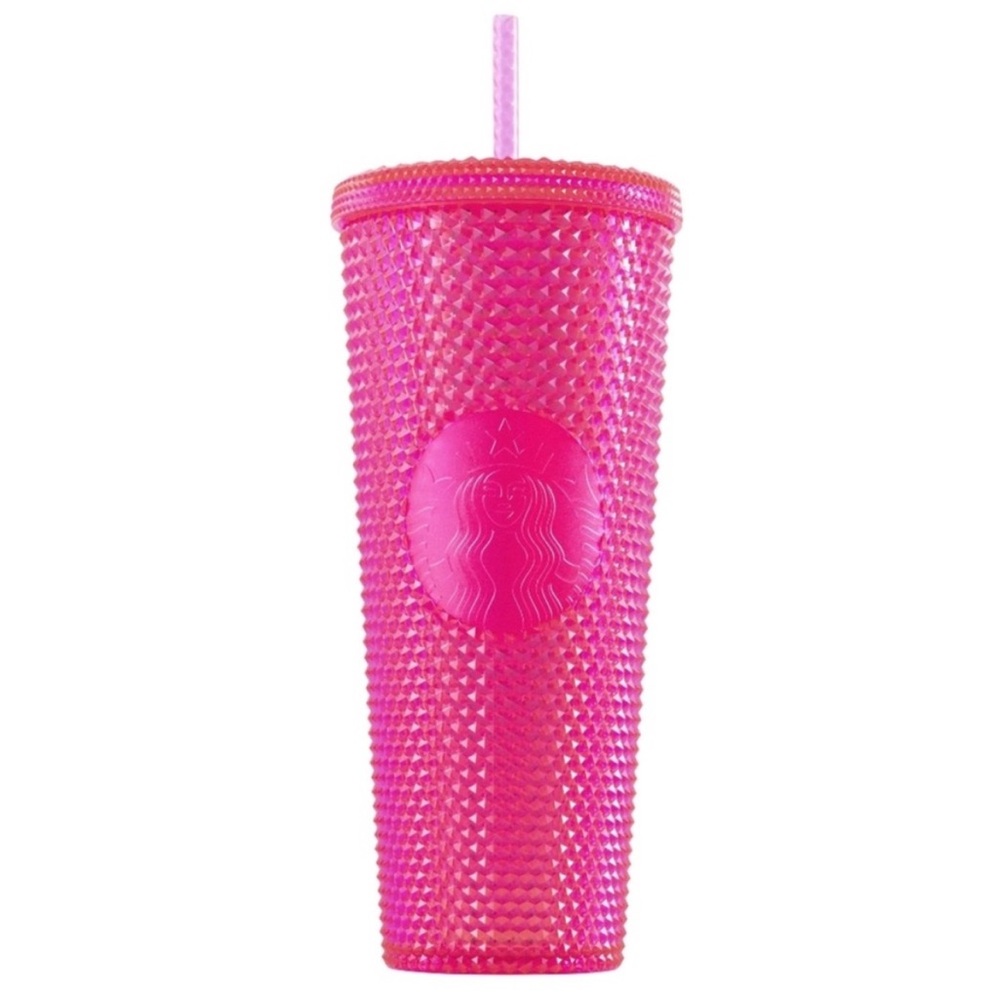Starbucks Hot Pink Studded Cold Cup Tumbler